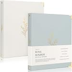 Esthétique 3 Ensemble de Binder de bagues 2 - Sturdy 1 Le Binder de pouce correspond à la lettre du papier - Un porte-mignon pour les femmes ou les hommes avec une poche organise facilement votre paperasse pour l'école, le bureau ou le travail