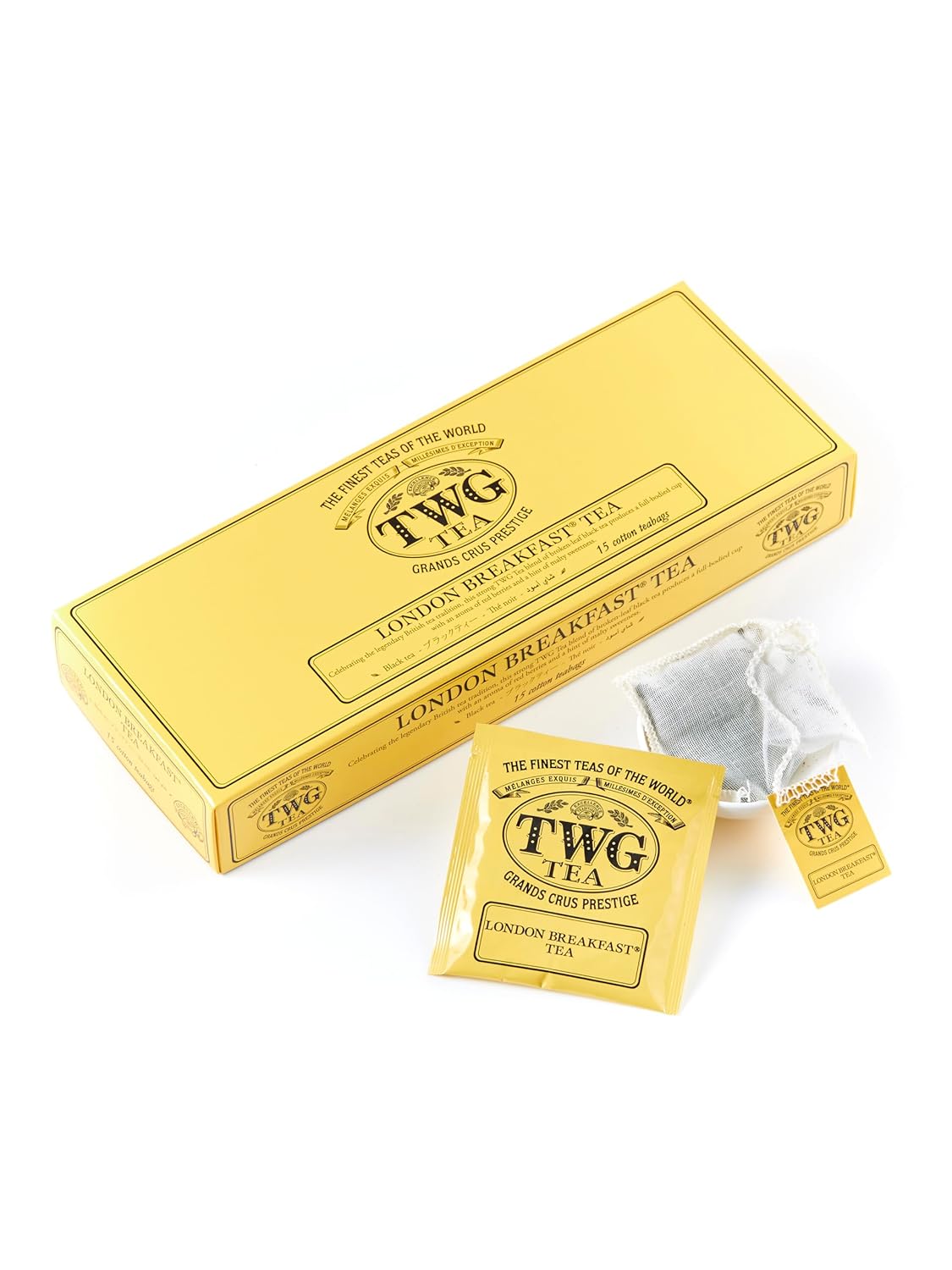 TWG Tea | London Breakfast Tea | Black Tea | Cocoa Pod | 15 Hand Sewn Cotton Teabags | Gift Set - Image 2