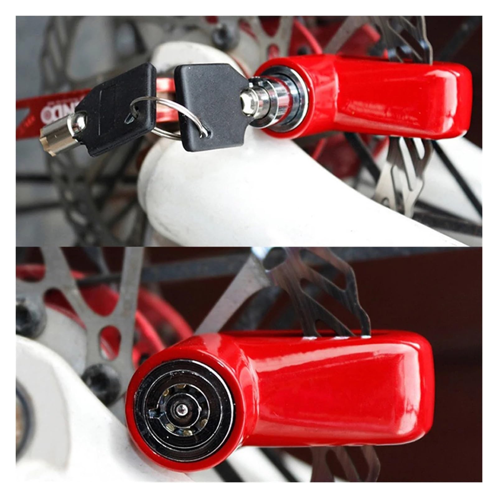 NB Antivol de frein à disque, fil d'acier antivol, verrouillage de roue de frein à disque compatible avec Xiaomi M365/Pro Trottinette électrique avec corde de rappel