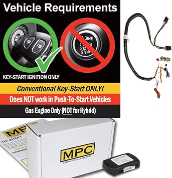 MPC Complete Remote Start Kit Compatible with Dodge Challenger 2011-2014 - Plug & Play - Uses OEM Remotes - Firmware Preloaded