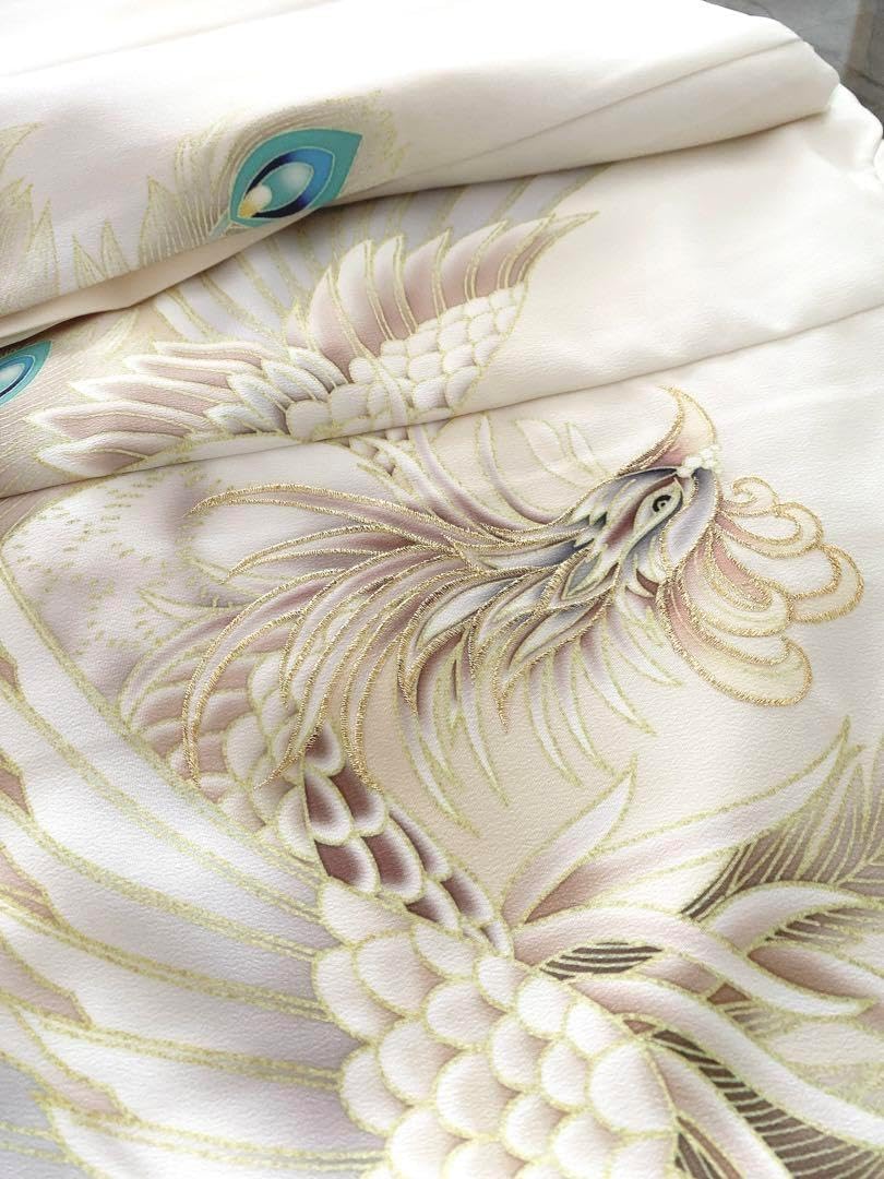 新品　式部浪漫5歳七五三　羽織袴13点フルセット アイボリー　金糸鳳凰模様 式部浪漫5歳七五三 羽織袴13点フルセット アイボリー 金糸鳳凰模様