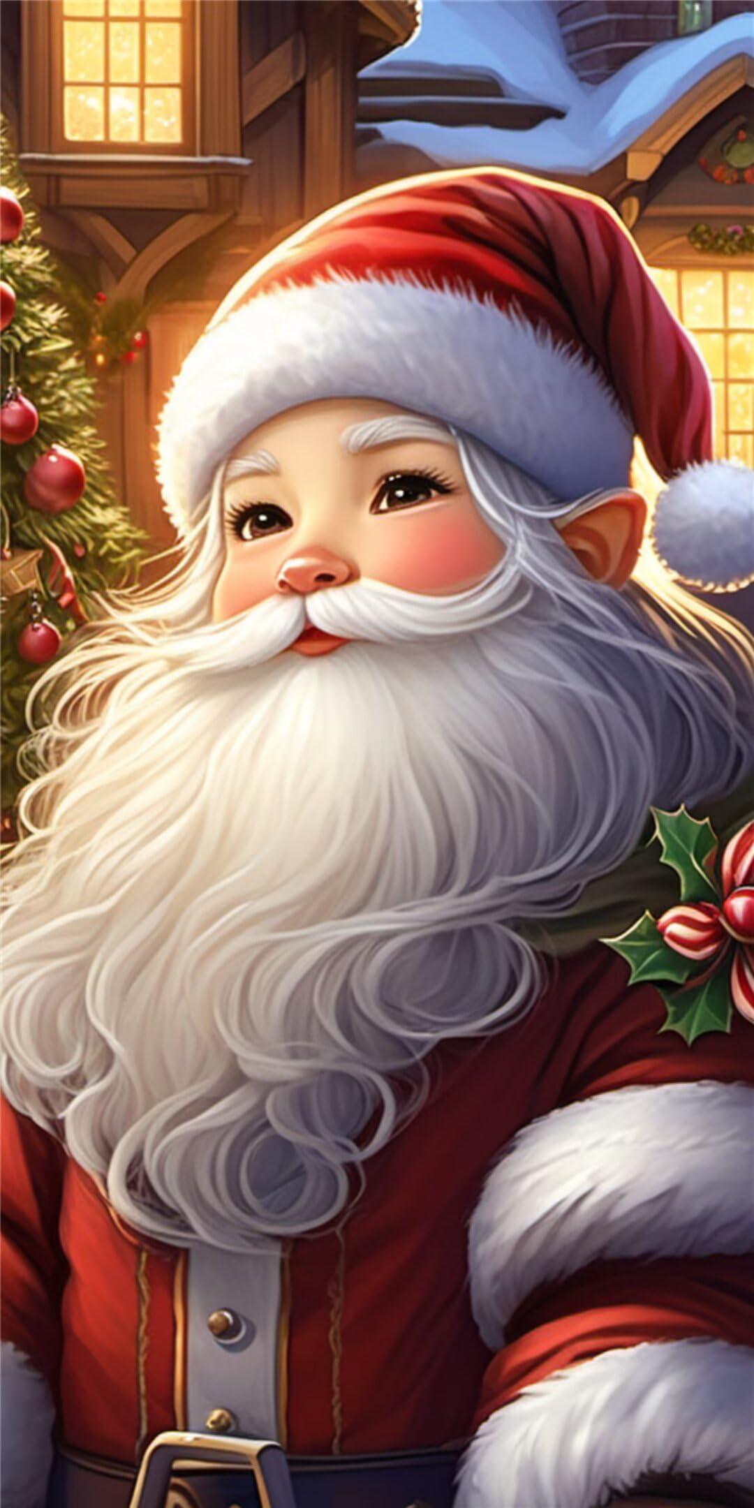 Diamond Painting Noël XXL 80x220cm | Kit Broderie 5D Complet Père Noël T-8605