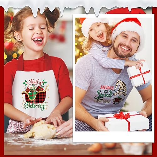 Miniatura 6 de 30 unidades de calcomanías navideñas para planchar para planchar de Navidad, parches de transferencia de calor, calcomanías de vinilo lindas de