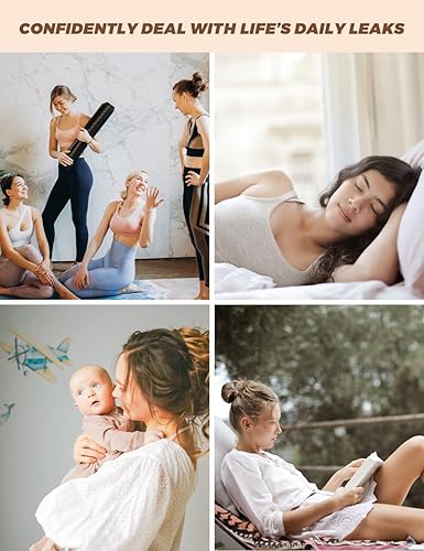 Vista 5 de Ropa interior para incontinencia para mujer, de alta absorción, a prueba de fugas, protección menstrual posparto, control de vejiga, lavable