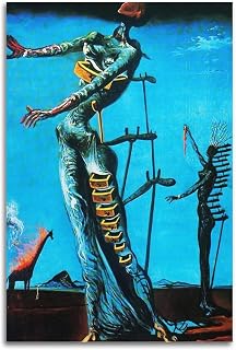 OdDdot Salvador Dali Painter's Artwork - (The Burning Giraffe) Printing Posters Decorative Painting Canvas Wall Art Living Rooms Bedroom Painting 12x18inch(30x45cm)