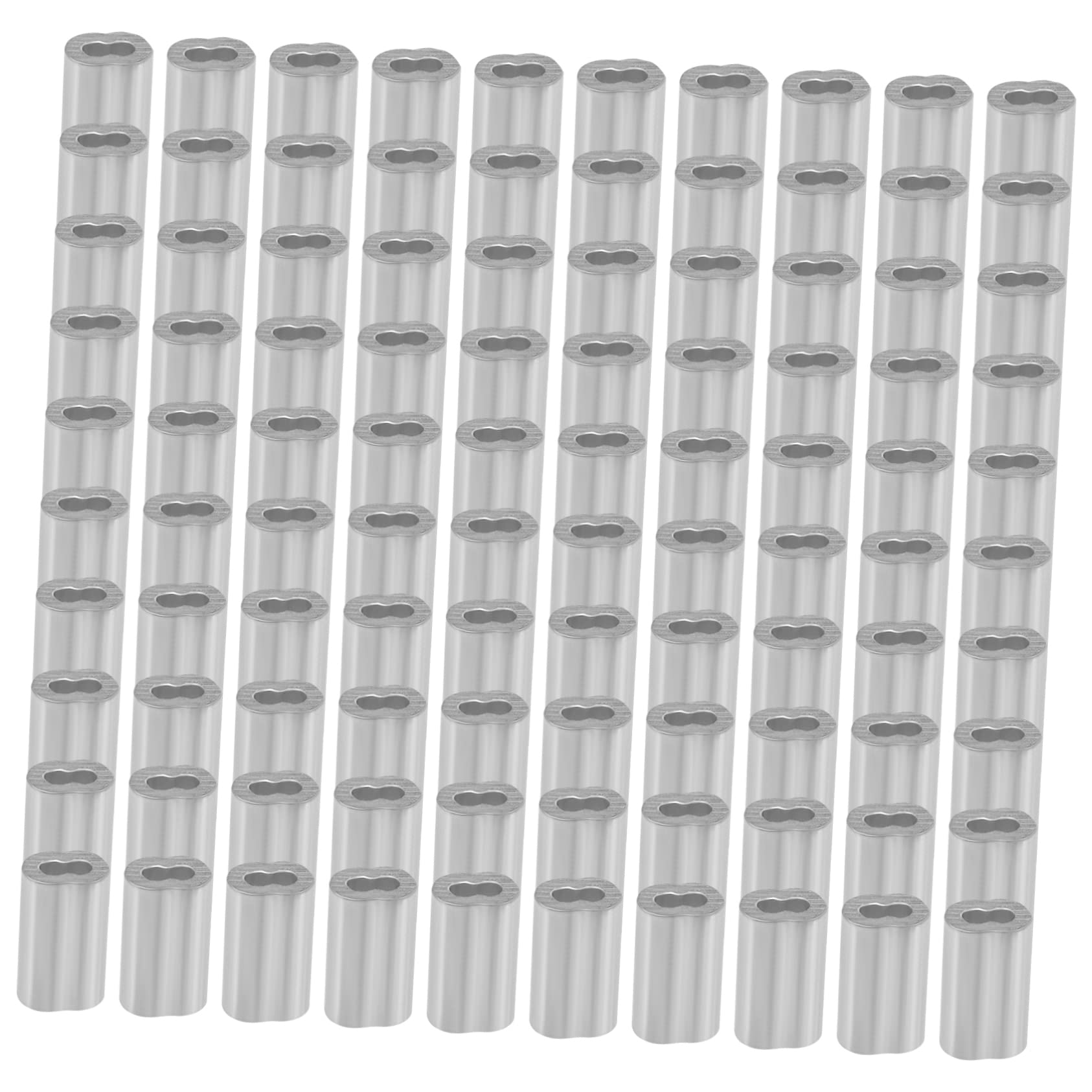 NAMOARLY Aluminum Crimping Loop Sleeve for Cable Rope Loop Wire Rope Aluminum Sleeves Set