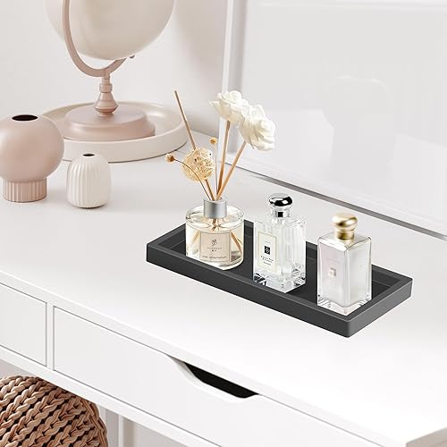 Miniatura 6 de EGWON - Bandeja de tocador de baño, bandeja dispensadora de jabón de silicona original, bandeja de inodoro inastillable para tocador, bandeja de