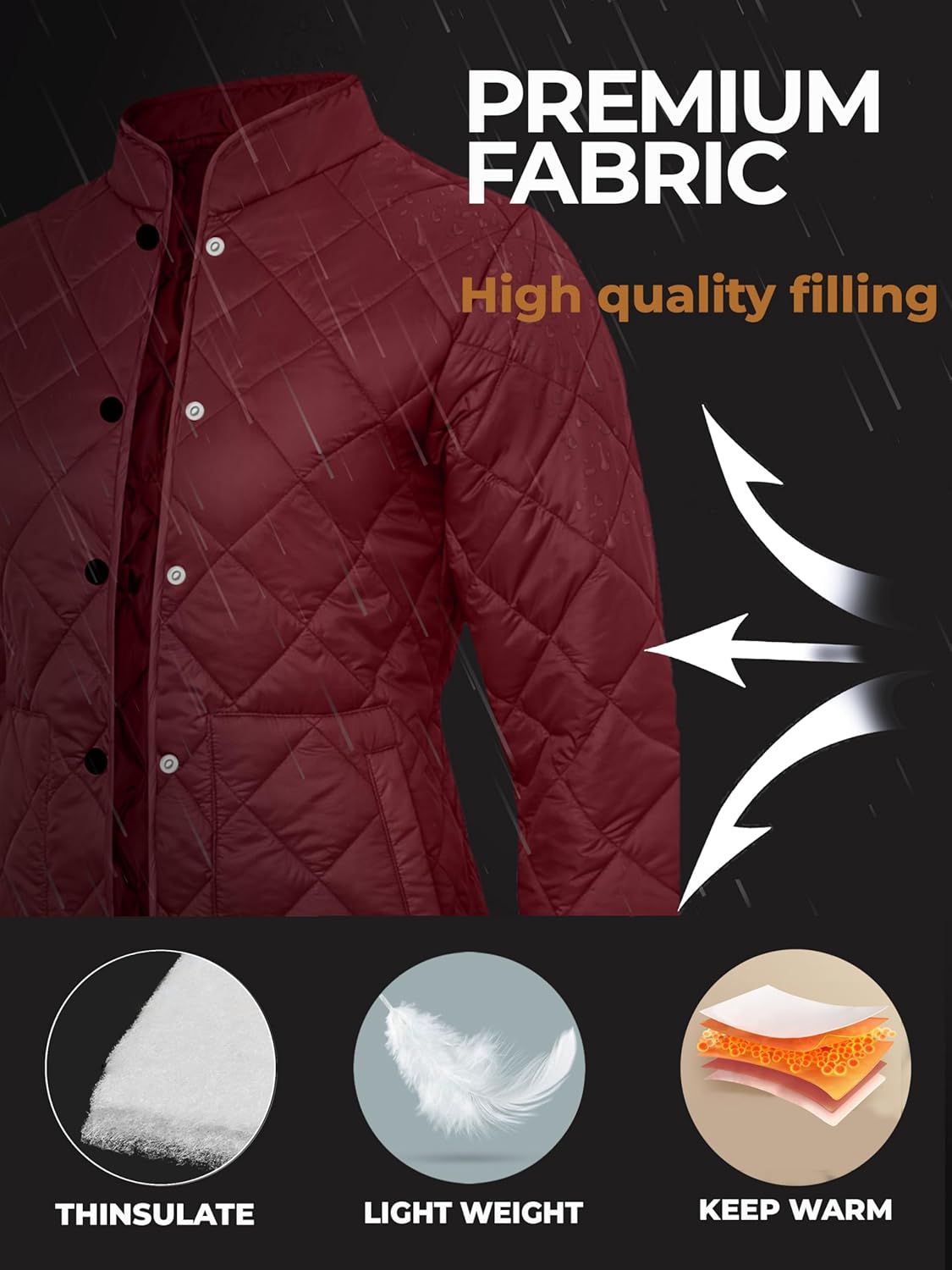 URBAN BUCK Packable Puffer Jacket Women with Hood – 32 Degree Lightweight Quilted Winter Puff Foldable Jacket for Women - Image 8