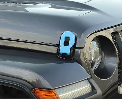Miniatura 73 de Voodonala Para Jeep JL ABS Capó Cierres de Hebilla del Motor Cierre de Capó Cubierta Decoración Cubierta de Protección para Jeep Wrangler JL JLU Azul