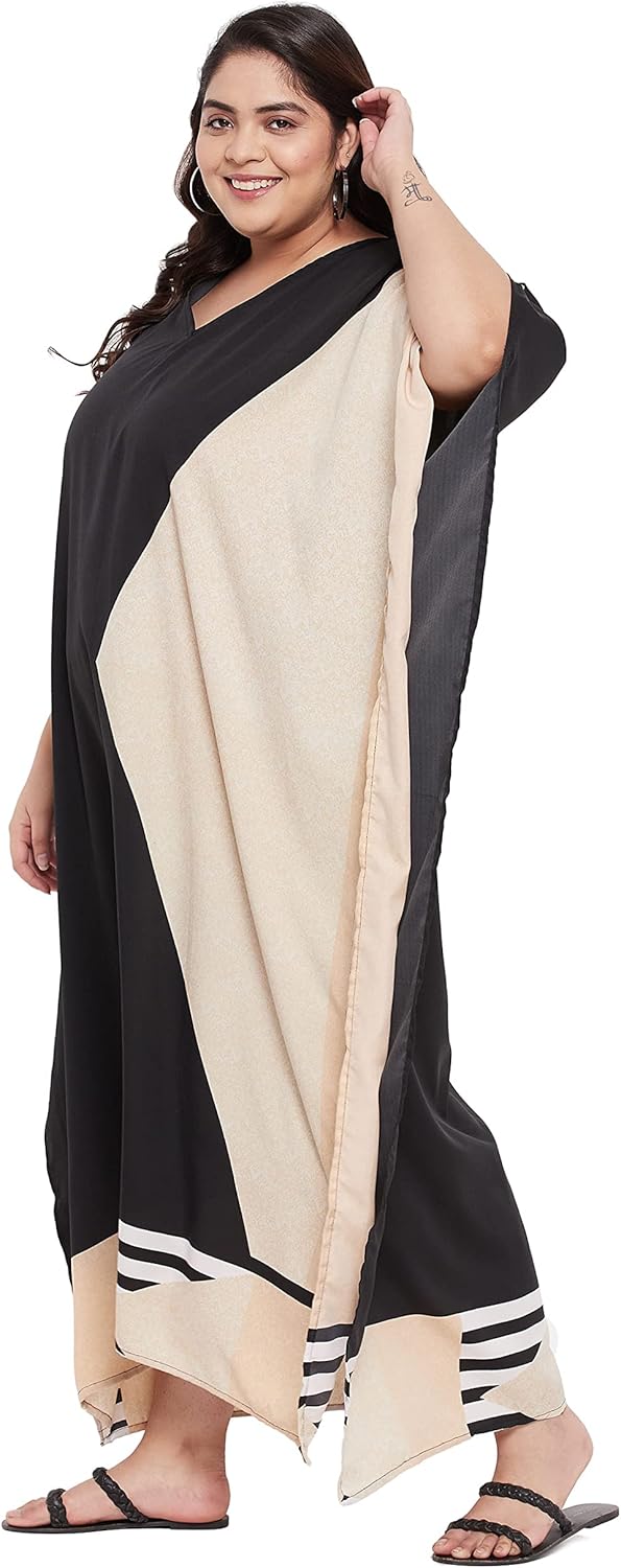 Gypsie Blu Caftans for Women Plus Size Polyester Maxi Beach Dresses Bathing Suit Long Kaftan Swimsuit Coverup House Dress - Image 4