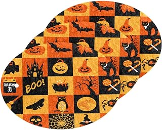 Happy Halloween Kitchen Sponges Pumpkins Skull Cats Autumn Cleaning Dish Sponges Non-Scratch Scrubber Sponge for Kitchen Bathroom Cars, pack of 3