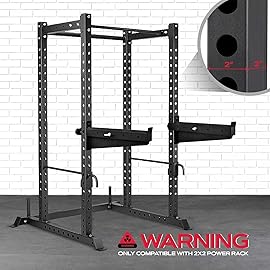 Yes4All Premium Barbell Safety Catches/Spotter Arms 2x2 - Adjustable Height Heavy-Duty Safety Spotter Arms with 1000lb Weight Capacity, Convertibility to Fly Machine & UHMW for Barbell Protection