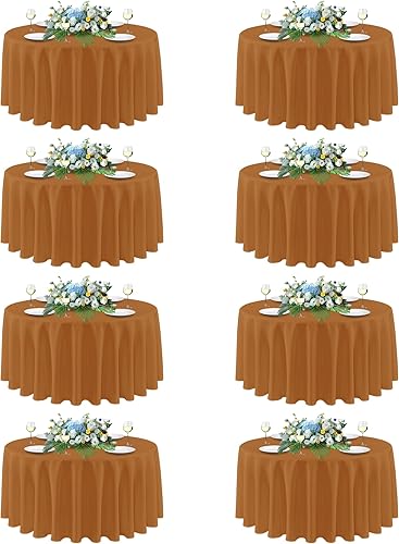 Miniatura 53 de sancua - Manteles blancos rectangulares, paquete de 8 manteles para mesas de 6 pies - Fundas de mesa lavables de poliéster para bodas, fiestas de