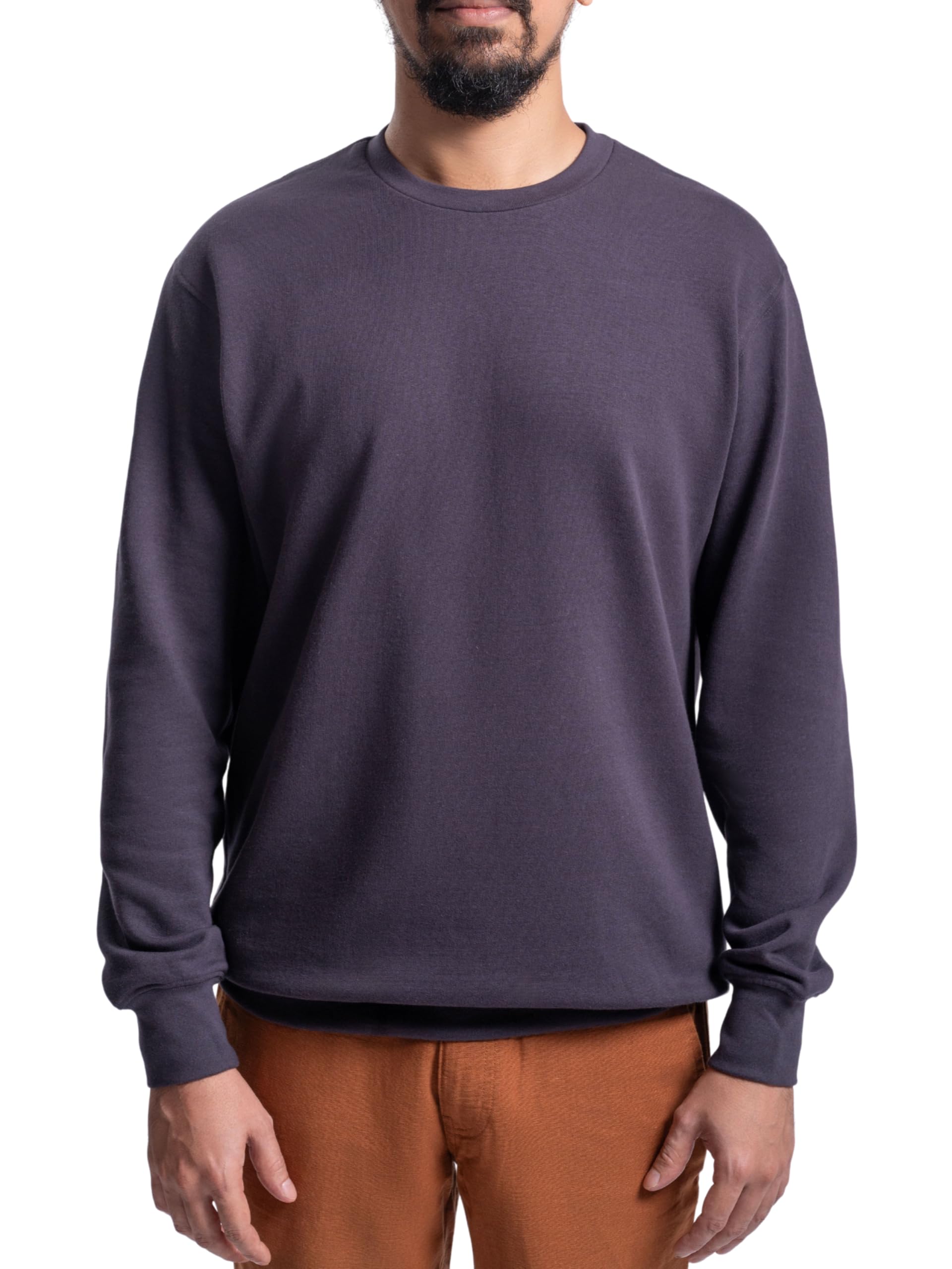 inparallel Men's Pullover Premium Plain Solid Sweatshirt-picture-44
