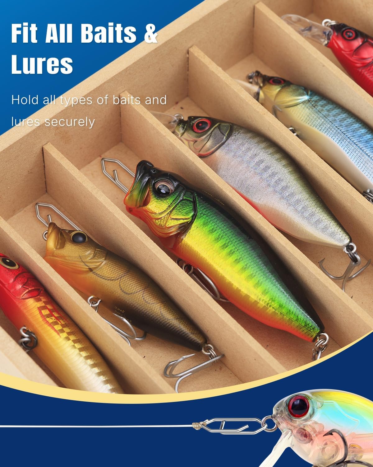 Pawfly 300 Pcs Fishing Power Speed Clips, Fishing Speed Clips for Fishing Lure Quick Change, High Strength Stainless Steel Fishing Clip, Saltwater Freshwater Lure Connector Tackle,Topwater Speed Clip - Image 6