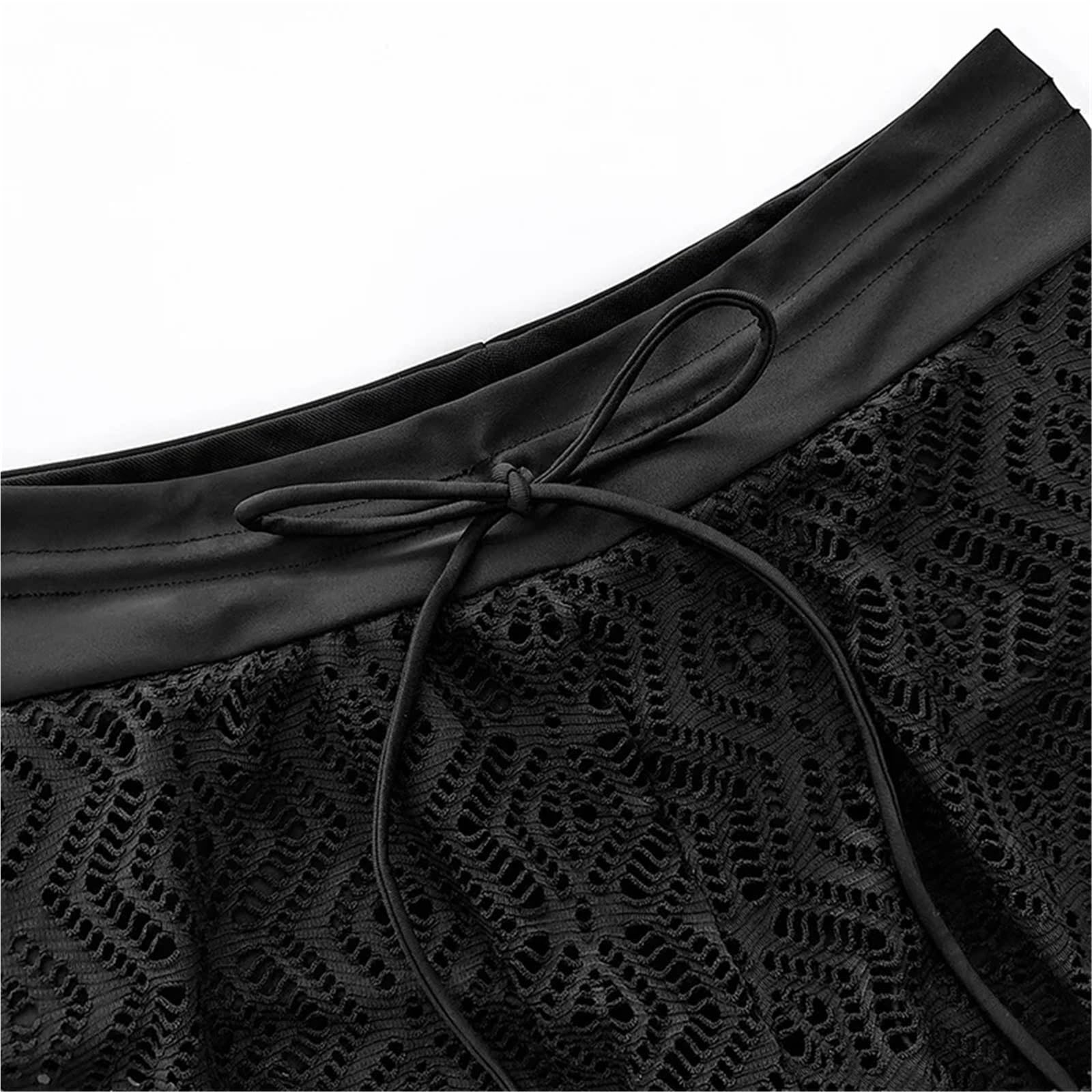 Slip Bikini da Donna, Sexy, in Rete, for la Spiaggia, con Pantaloncini Bagno Traforati per Spiaggia e Piscina