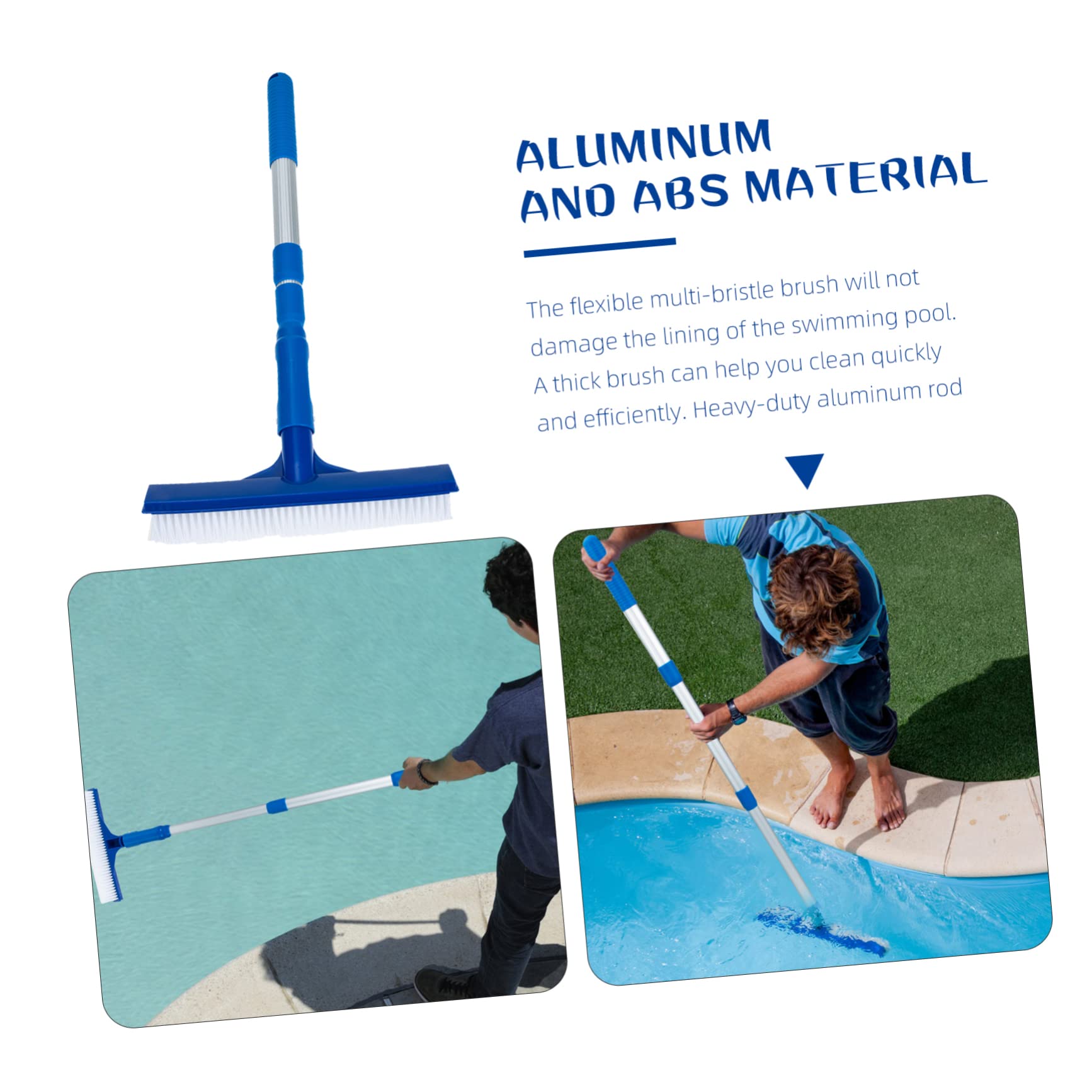 Levemolo Cepillo De Limpieza De Piscinas para Paredes y Azulejos De Suministros De Limpieza para Piscina Pértiga