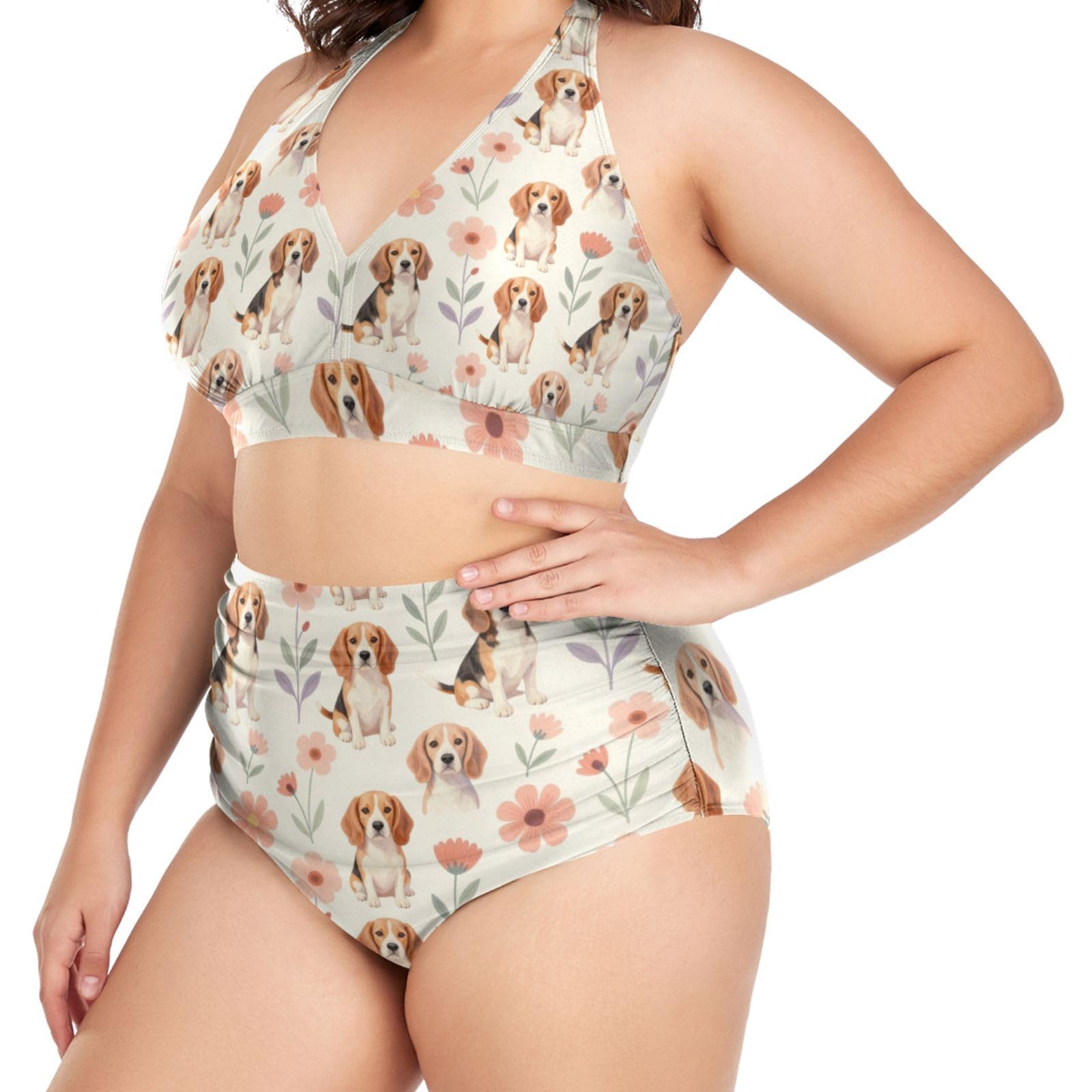 FRODOTGV Curvy Maillot de bain deux pièces pour femme L-4XL
