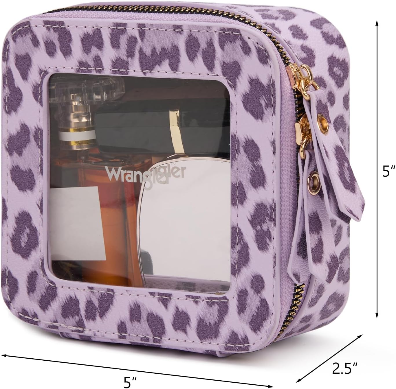 Montana West X Wrangler Clear Makeup Bag Travel Cosmetic Bag Portable Make Up Toiletry Organizer for Women