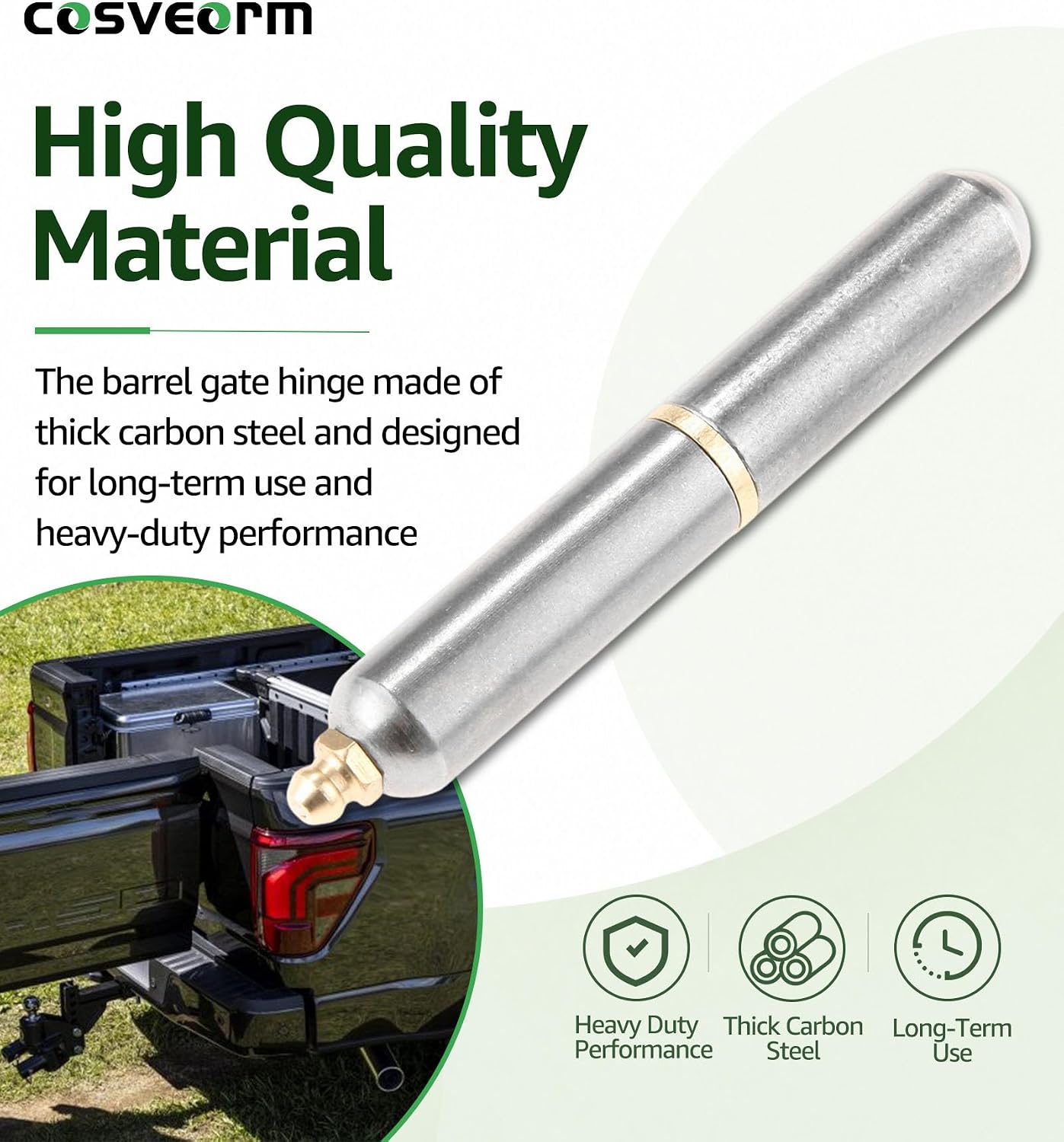 4 Inch BBQ Smoker Bullet Weld on Bullet Hinge with Grease Fitting | 5PCS Heavy Duty Weld On Hinge, Bullet Hinge Carbon Steel Weldable Barrel Hinges for Metal Gate, BBQ Smoker, Trailer Door