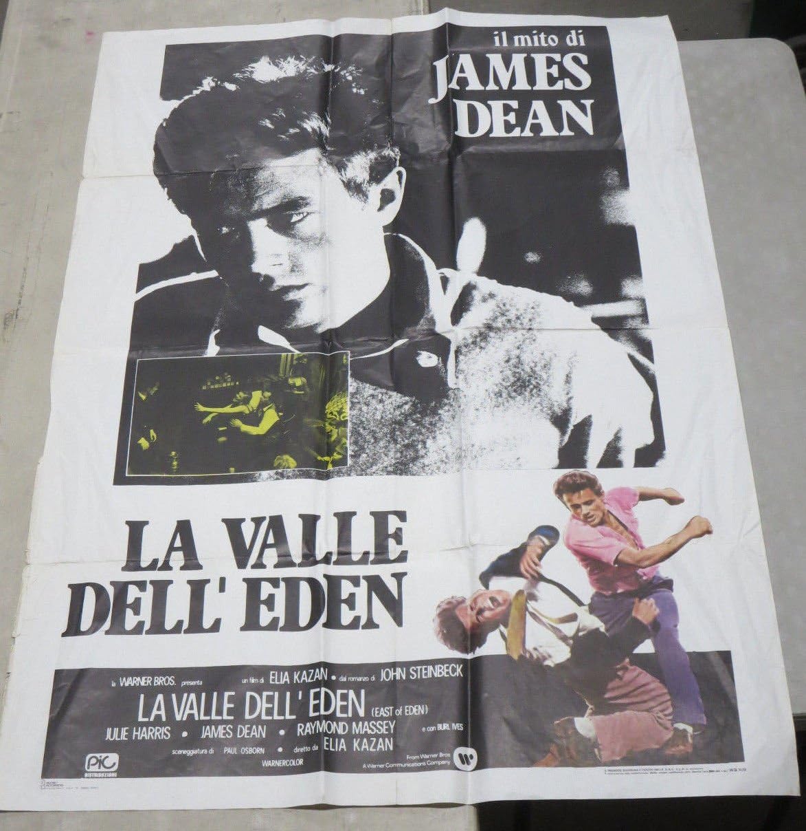East Of Eden (1955) Italian 2 Fogli Movie Poster 39×55 Dir. Elia Kazan ...