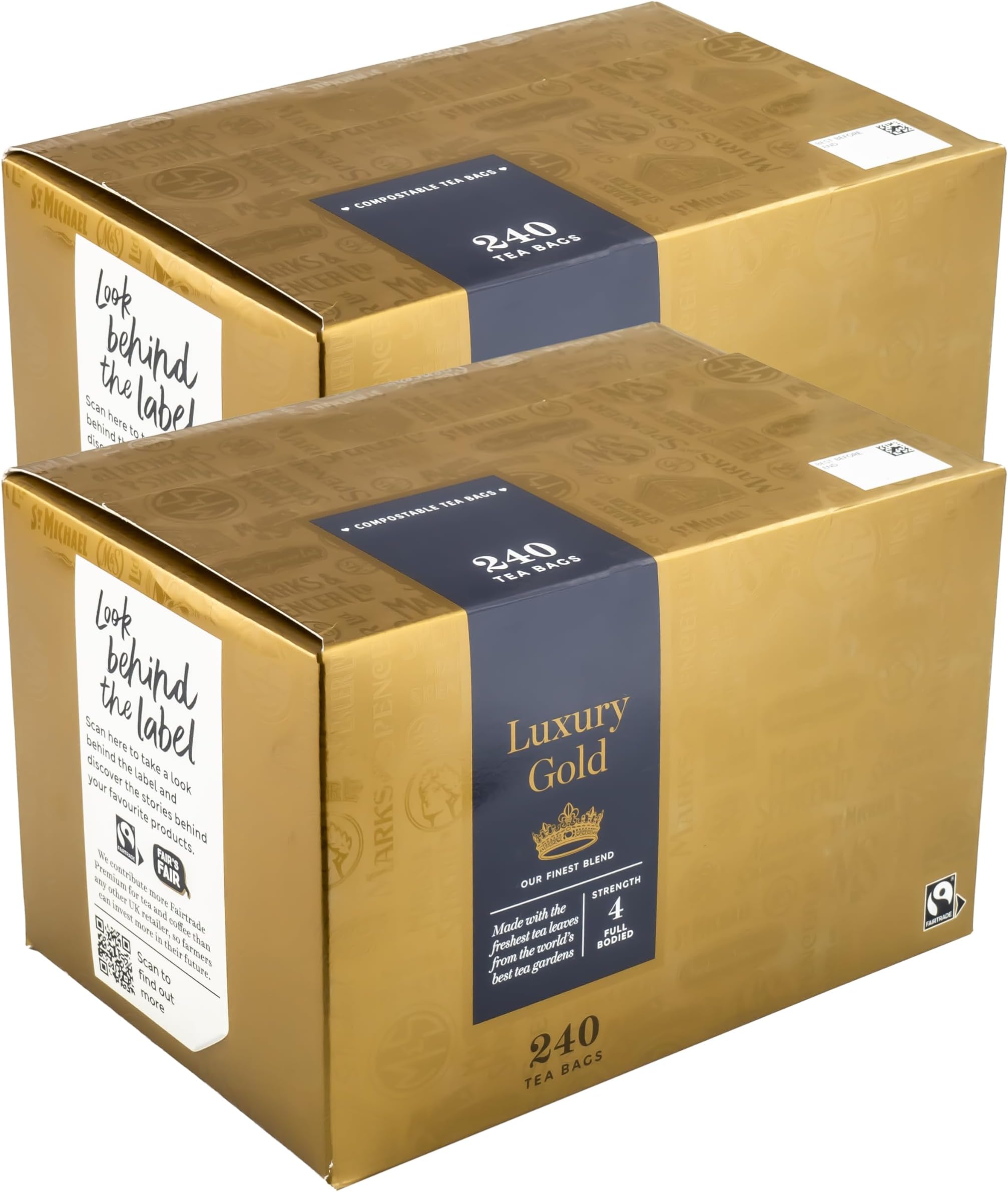 480 Luxury Gold Tea Bags, Full Bodied Blend, Strength 4, Compostable, 1.5kg