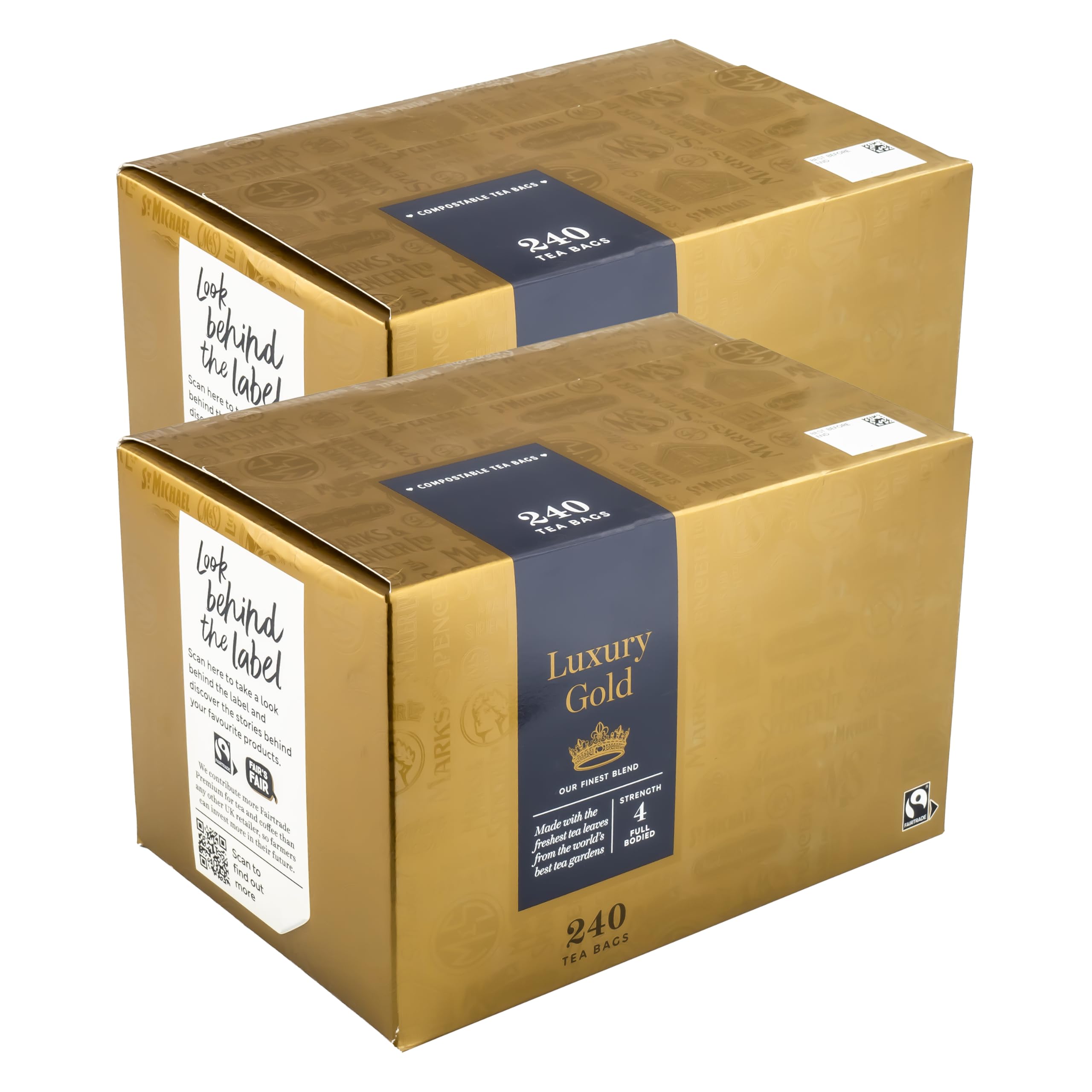 480 Luxury Gold Tea Bags, Full Bodied Blend, Strength 4, Compostable, 1.5kg