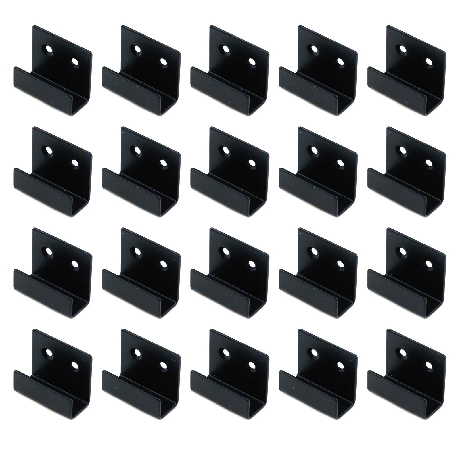 Semetall Wall Hanger Fastener Bracket 20 Pack Stainless Steel Wall Hook Picture Frame Fixing Brackets Hooks Ceramic Tile Display Hanging Code with Mounting Screws( Inner Width 15mm/0.59")