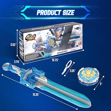 INFINITY NADO Spinning Top for Children Metal Toy Boys Battle Tops Spinning Top Launcher Toy Spinning Tops Boys from 5 6 7 8 9 10 11 12 Years Power Pack Gale Wings
