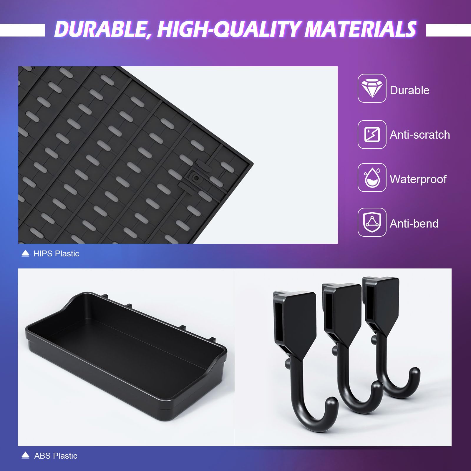Easyhomie Set Di 3 Lavagne Da Scrivania 42x30 Cm Con 18 Accessori, Combinazione Libera, Base A Snap – Per Organizzare E Decorare In Stile