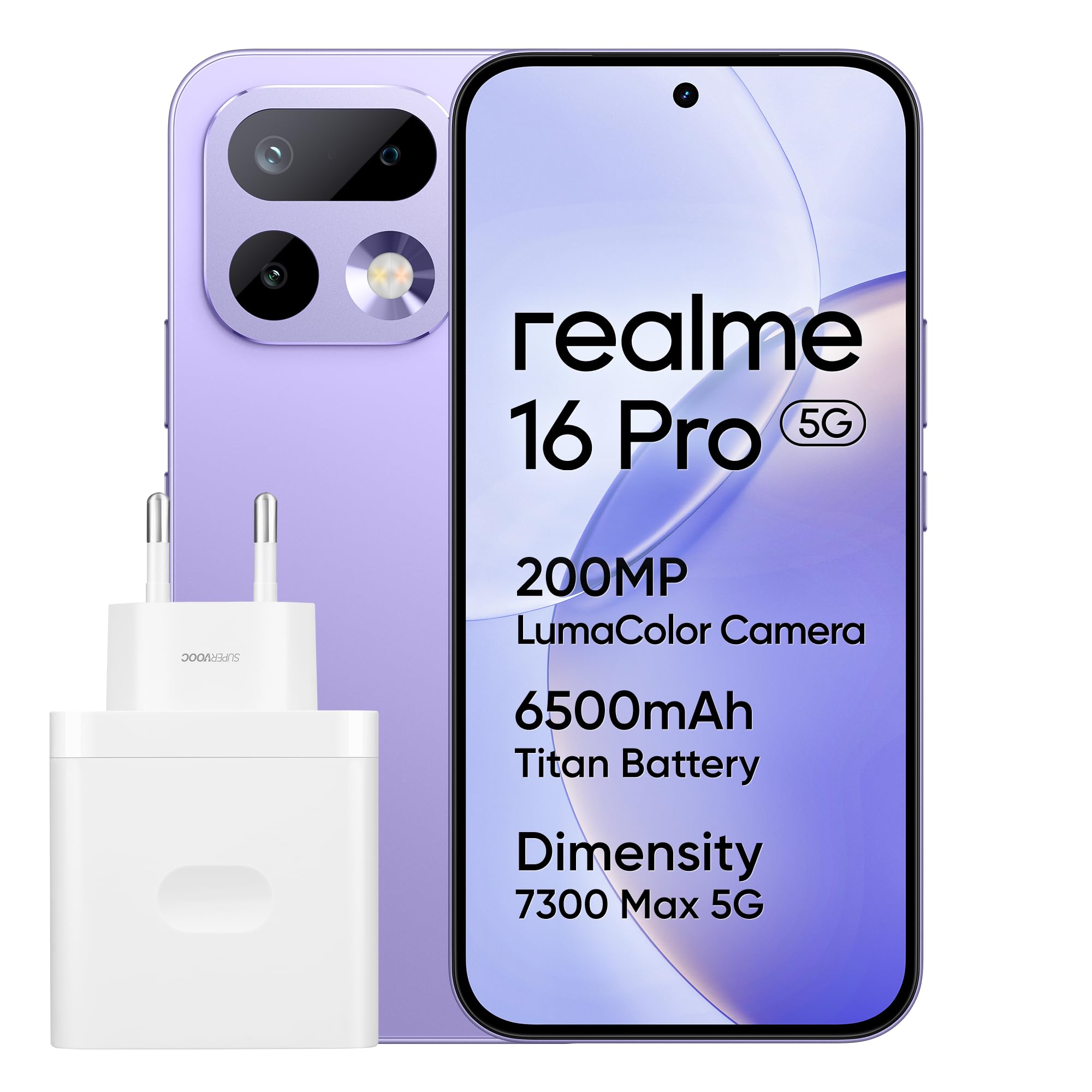 smartphone realme 16 pro 8+256gb purpureo