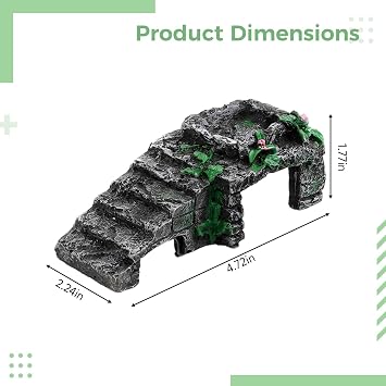 Resin Platform for Reptiles, Habitat, Easy Clean Basking Spot