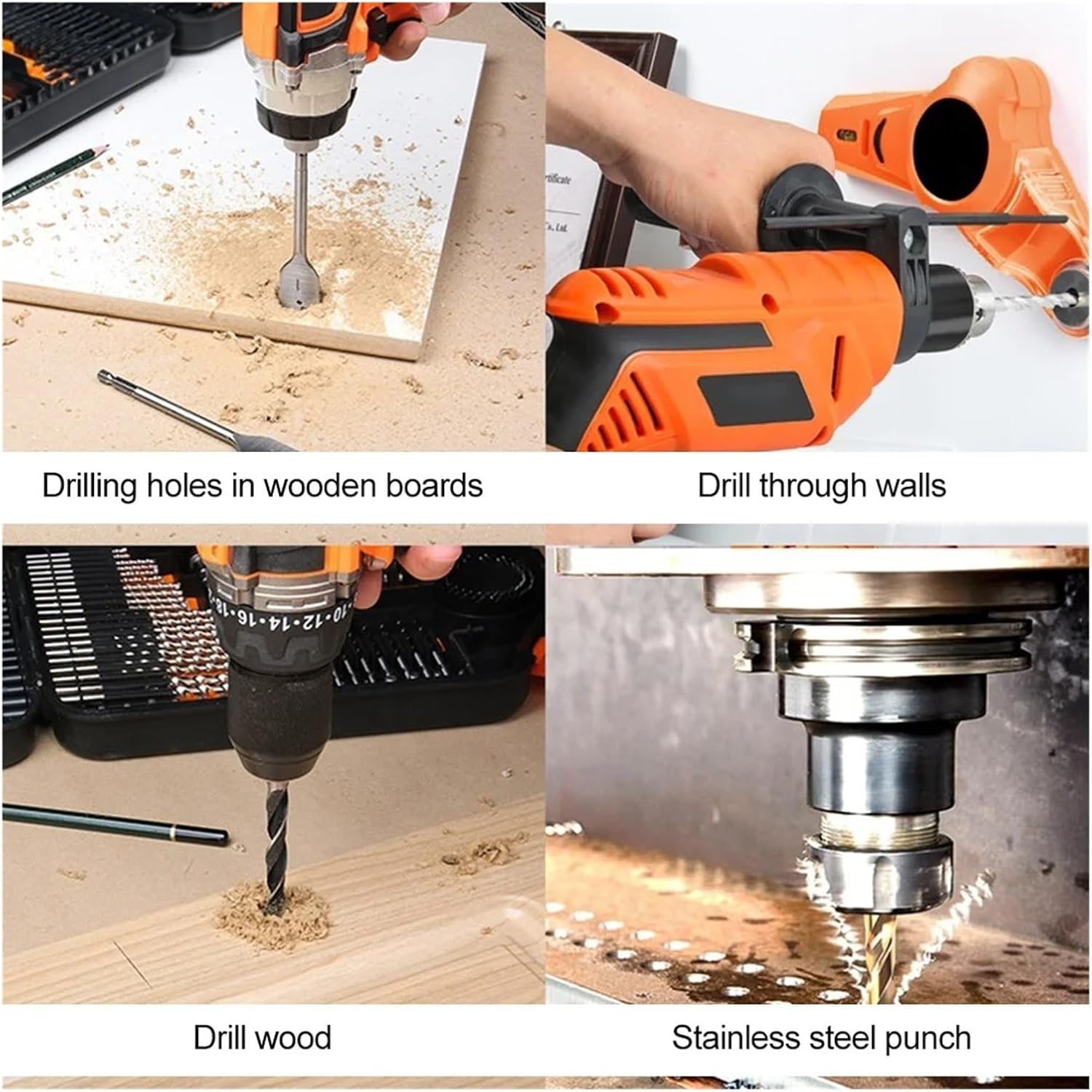 246PCS high-speed steel drill combination tool woodworking tapper Fried Dough Twists drill cement drill flat head drill set