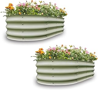 14 Outside Patio Ideas for Casual Outdoor Living 60 Gardmax 2 Pack Galvanized Raised Garden Bed, Lightweight Planter Boxes O...