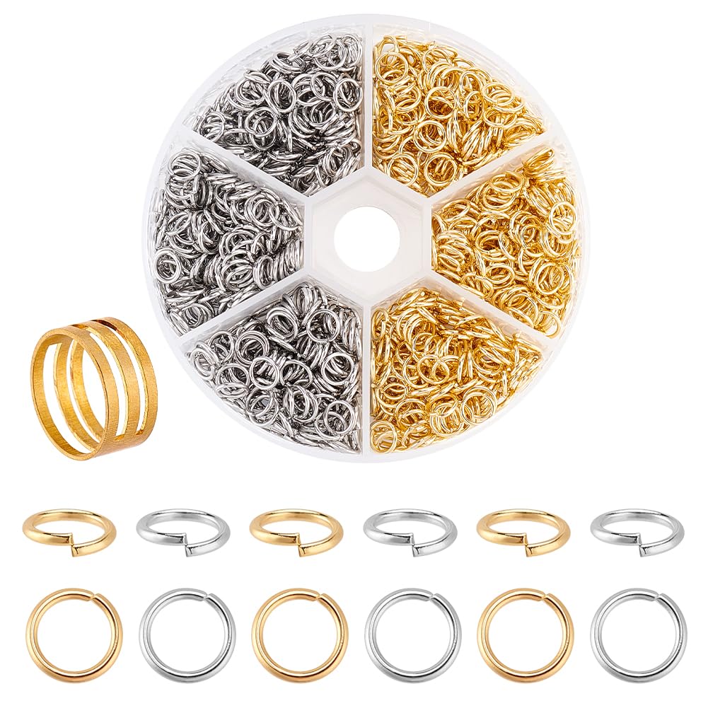 Anneaux de jonction 8mm en acier robuste calibre 18 pour fermoirs de colliers