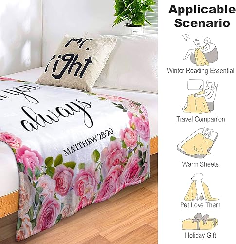 Miniatura 6 de Manta cristiana con pensamientos inspiradores y oraciones, manta religiosa con versículo bíblico ultra suave y cálida para mujeres y hombres, regalo