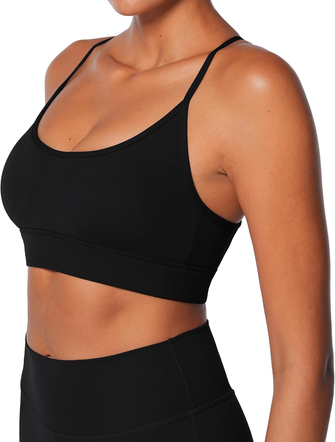 Sunzel Sports Bra for Women, Criss-Cross Open Back Adjustable Strappy Bras, Workout Gym Padded Yoga Bra with Removable Pads - Image 3