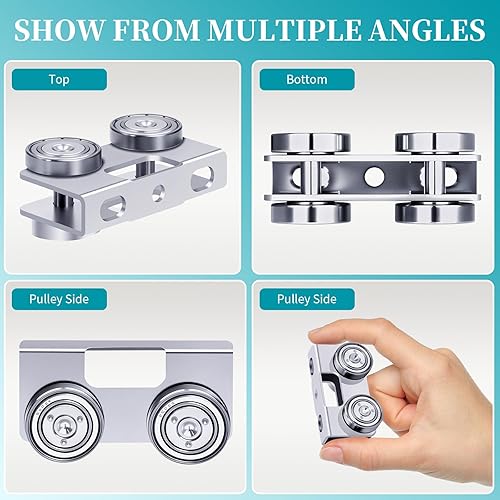 Miniatura 4 de Rodillo de carretilla de 4 ruedas ligero para uso con canales de puntal de 1-58 pulgadas de ancho o todos los canales de puntal de 1-58 pulgadas o
