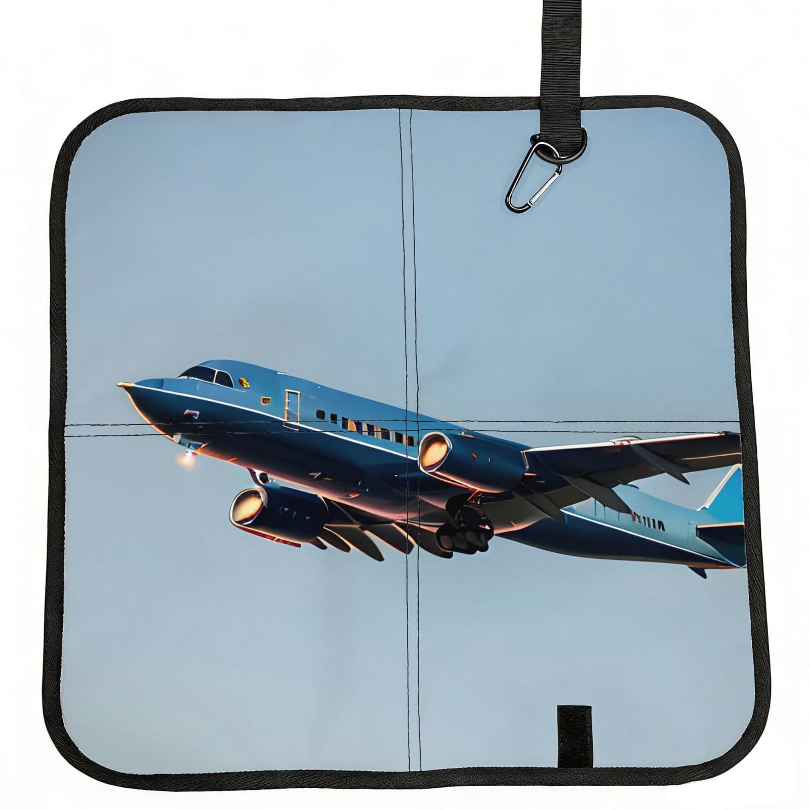 YGLHBDPBF Flying Airplane Print Camping seat cushion,Foldable Sitting Pads,Save Backpack Space for Hiking