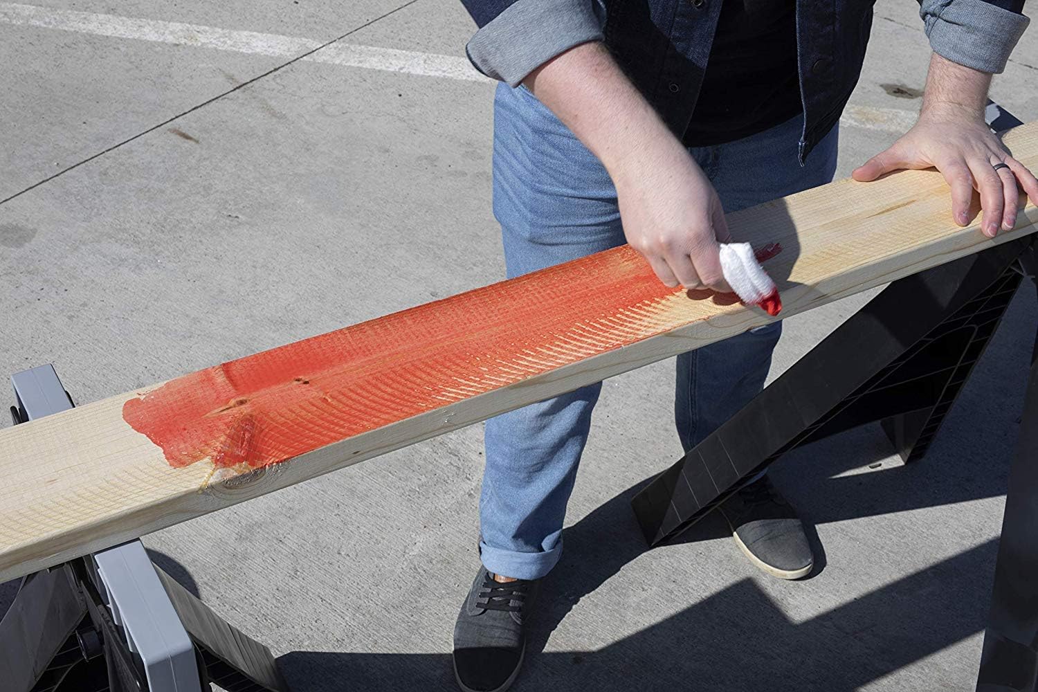 Best Deal Cheap 🛒 Eco Wood Treatment 5 US Gallon, Long Lasting, Red, Semi-Transparent (1 Pack)