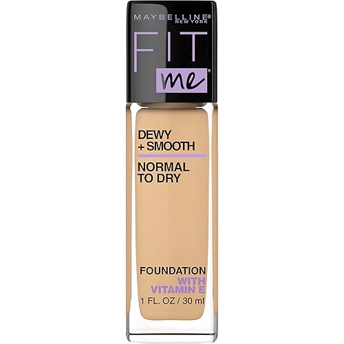 Maybelline Fit Me Dewy + Smooth Foundation Makeup, Sandy Beige, 1 Count