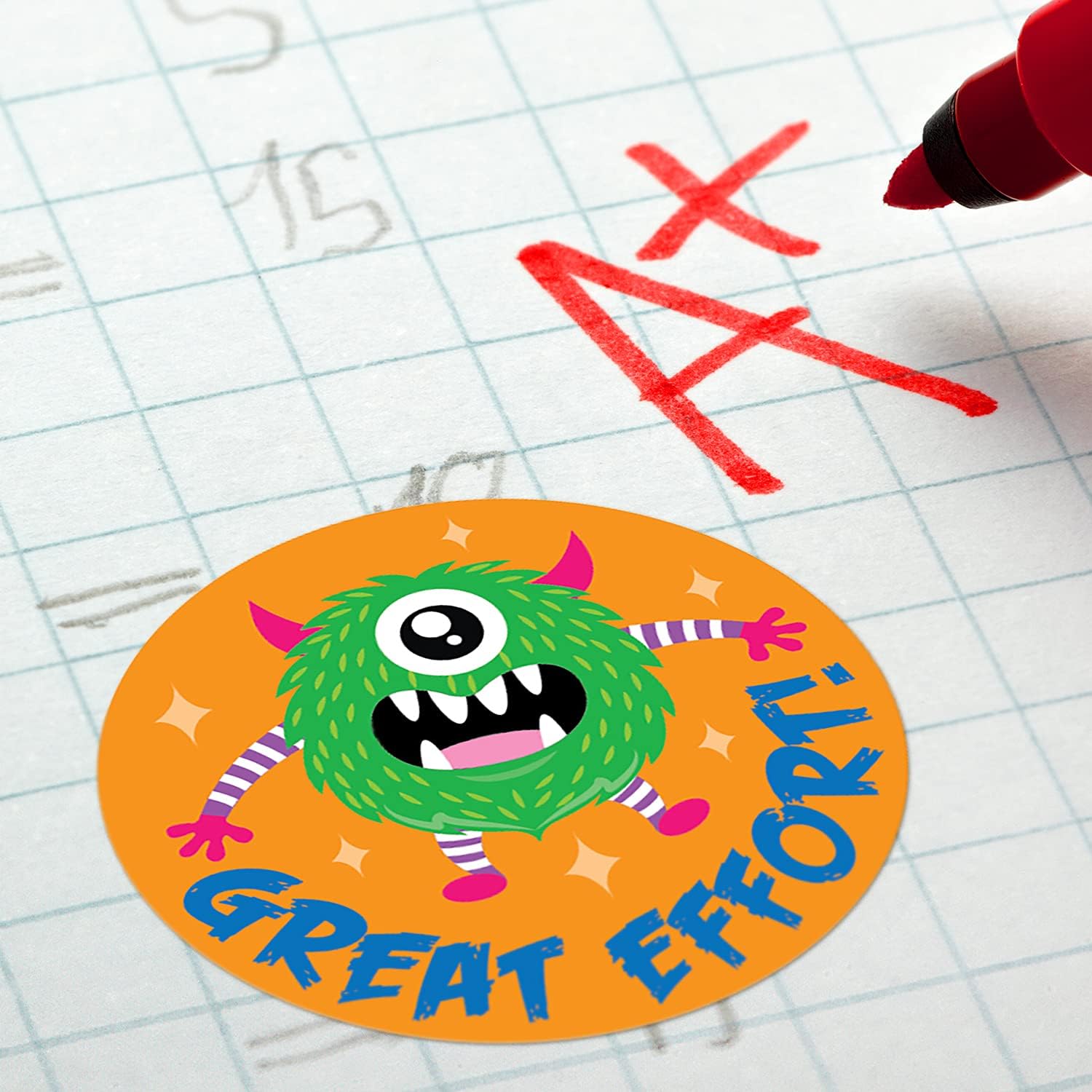 Sweetzer & Orange Reward Stickers for Teachers 1008 Decals for Kids in 9 Designs, 1 Inch School Tags on Sheets - Image 5