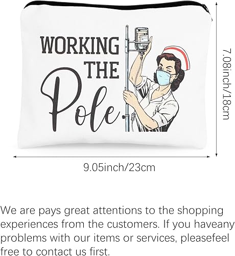 Miniatura 2 de Bolsa de maquillaje para enfermera, regalos para enfermera, bolsa con cremallera para enfermeras, bolsa de cosméticos, bolsas de enfermería para