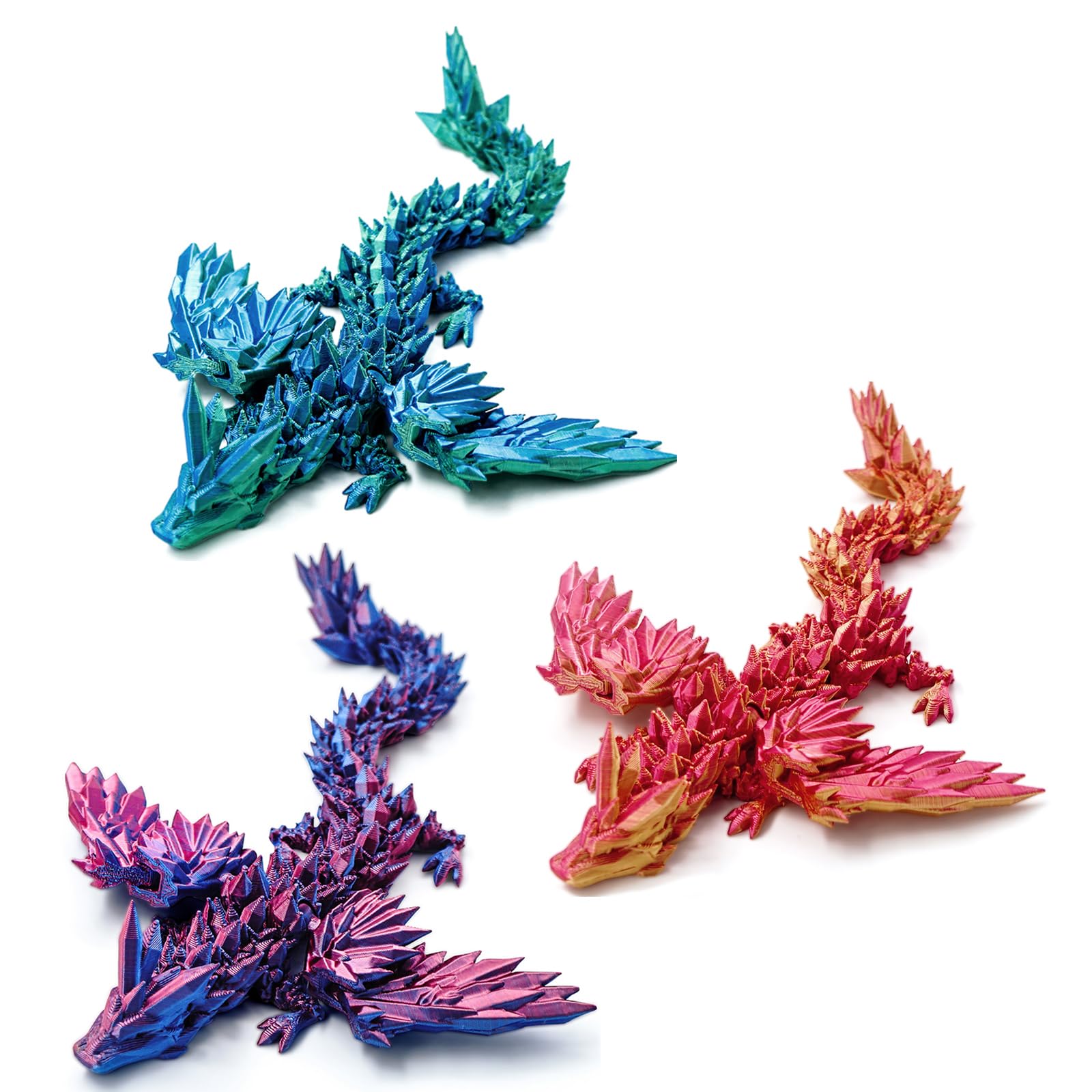 Dxldfks FOMULA53㎜X33㎜93a DRAGON 3D 9 Wings, with Dragon Printed スケートボード