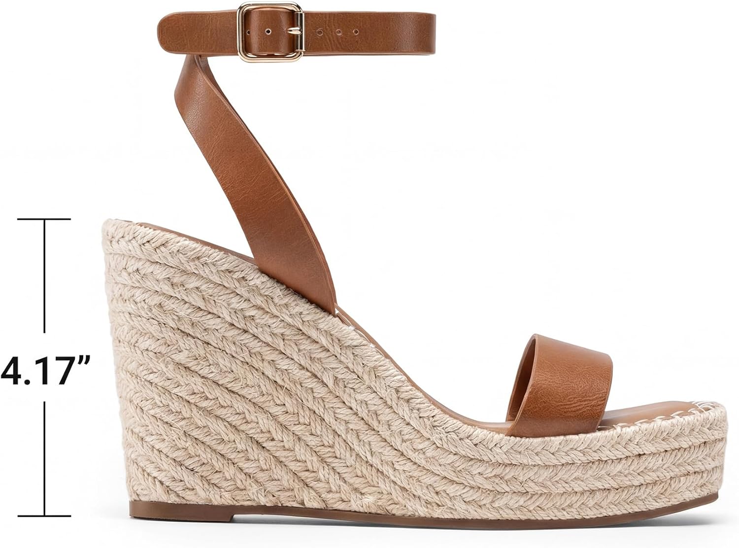 DREAM PAIRS Women's Open Toe Platform Sandals Adjustable Buckle Ankle Strap Comfortable Summer Espadrille Wooden Heeled Wedge Fashion Dressy Shoes - Image 4