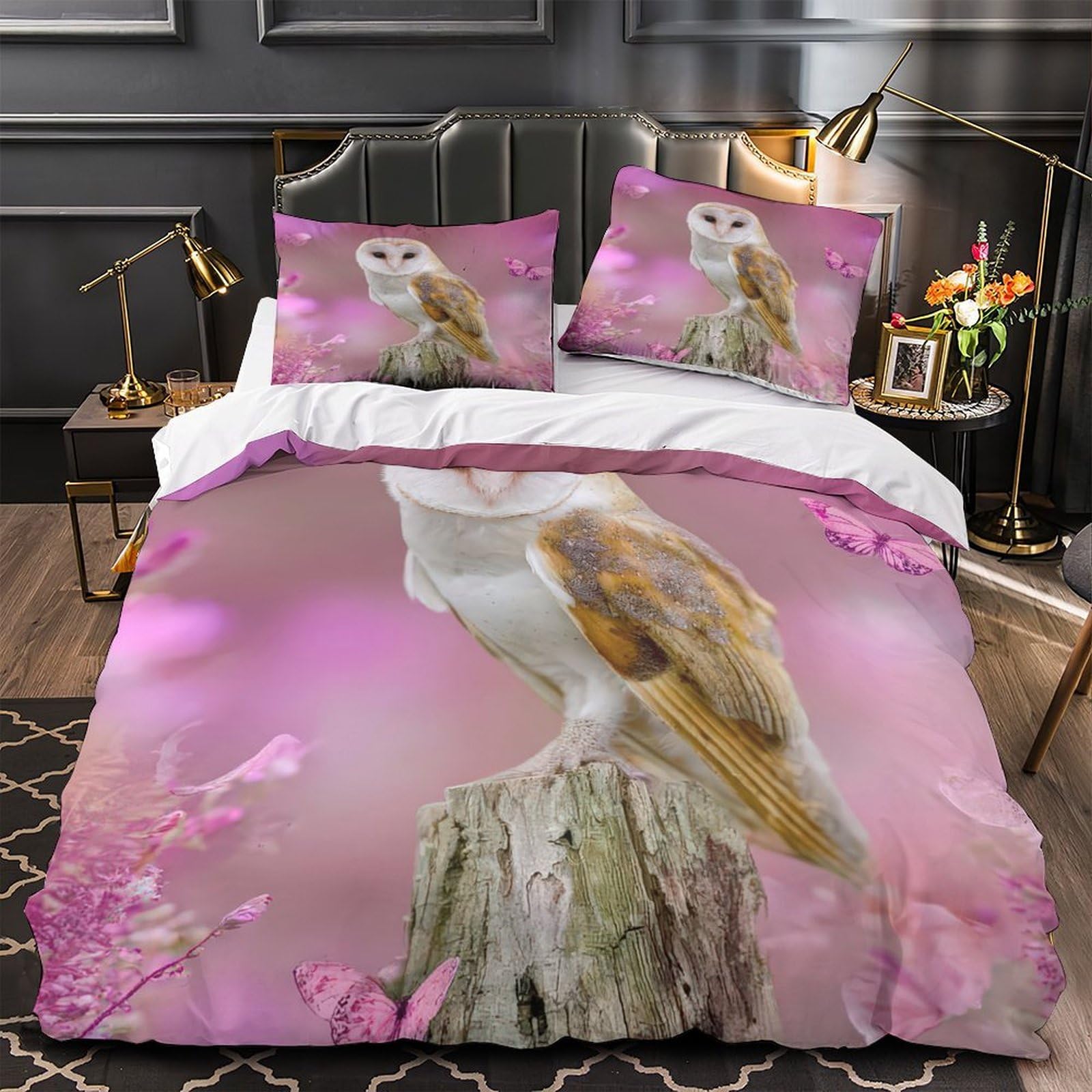 Parure de lit aigle 3D microfibre respirante anti-transpiration et infroissable 200x200
