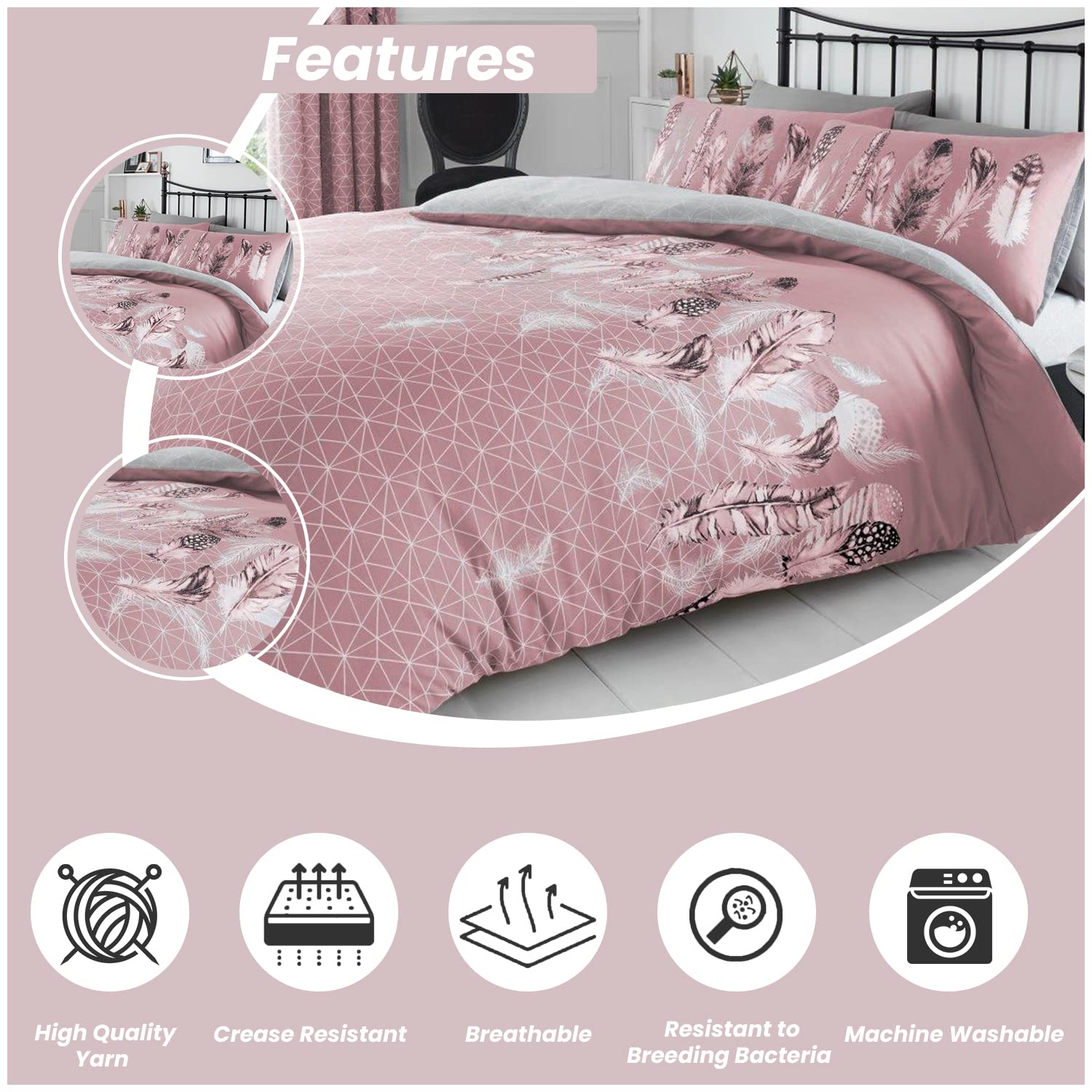 GC GAVENO CAVAILIA - Set con copripiumino lussuoso con motivo floreale con uccellini, facile da pulire, morbido e comodo, double face, in policotone, colore: ocra, per letto king size (230 x 220cm
