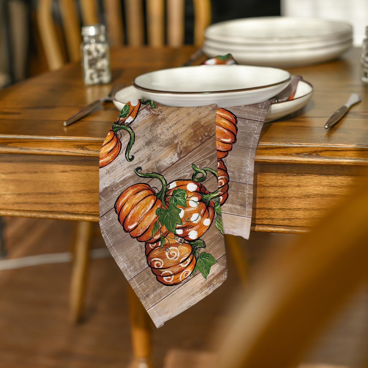 Horaldaily Stoffservietten Herbst-Design – Waschbar, 45,7 X 45,7 Cm, 12 Stück
