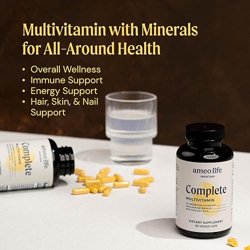 Miniatura 2 de Multivitamínico diario para hombres y mujeres adultos, multivitaminas quelatadas con zinc, biotina, yodo, cromo, manganeso y vitaminas A, B6, B12,