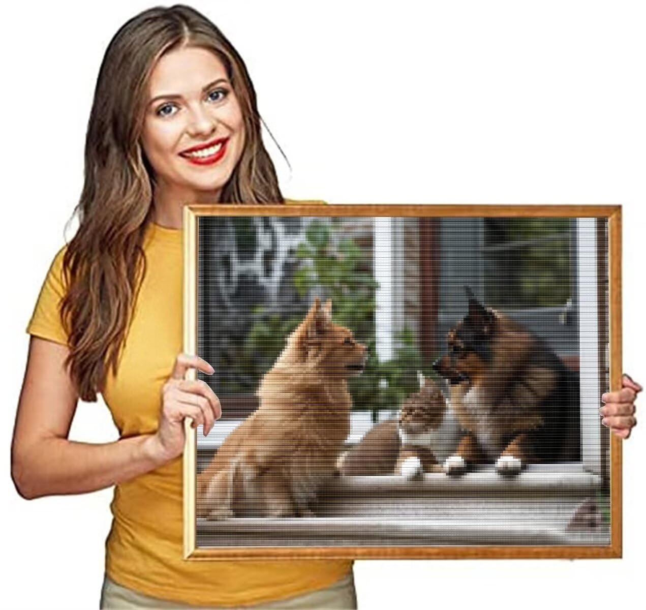 Diamond Painting Personalizzato, Kit Completo Pittura Diamante Foto Personalizzata, 5D Diamond Painting Con Foto Idea Regalo per la Decorazione di Arte Domestica, Diamante Quadrato/Rotondo 70x90cm R43